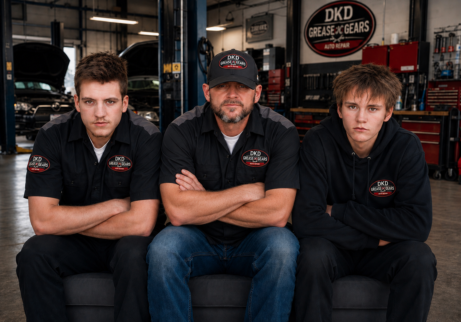 Dennis, Kyler, and Dylan of DKD Grease N Gears